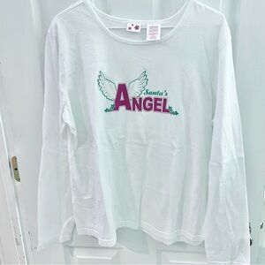 NWOT Y2K 90’s Santa’s Angel long sleeve XL